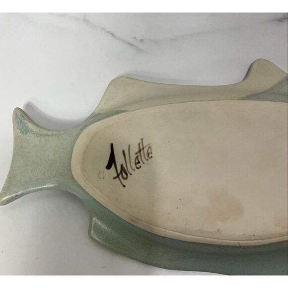 KENT FOLLETTE pottery Fish Dish - Picture 5 of 5